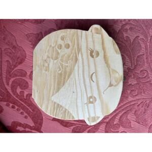 Wooden Baby Boy Milestone Box with Smiling Face Design